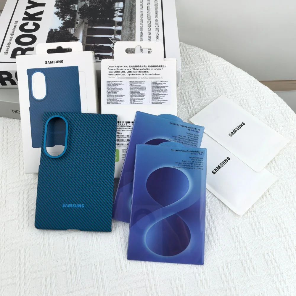 Original Carbon Fiber Case For SAMSUNG Galaxy Z Fold 8 Wide/New Fold 8 Ultra-Thin Magsafe Magnetic Wireless Charge Bumper Cover
