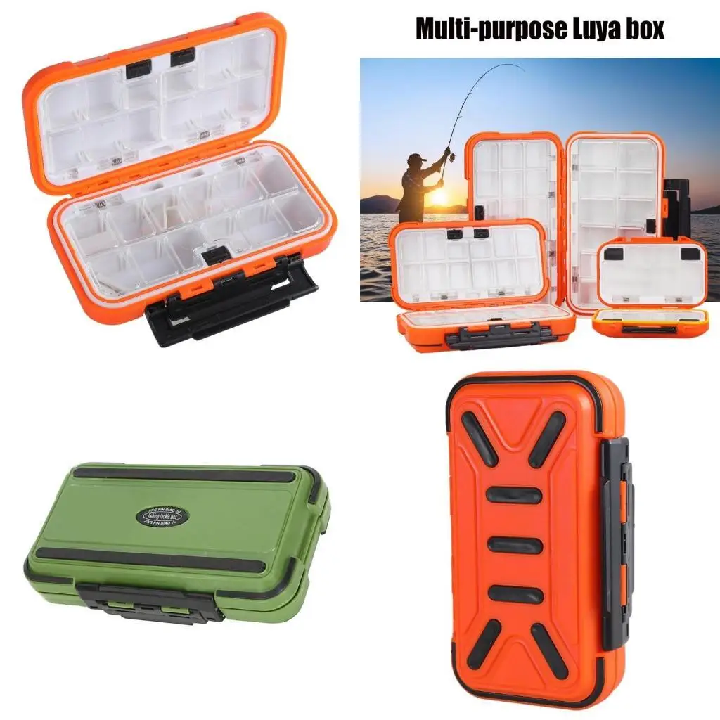 

R6FE Double Sided Fishing Tackle Box Baits Lures Organizers Case Fishing Tool Box