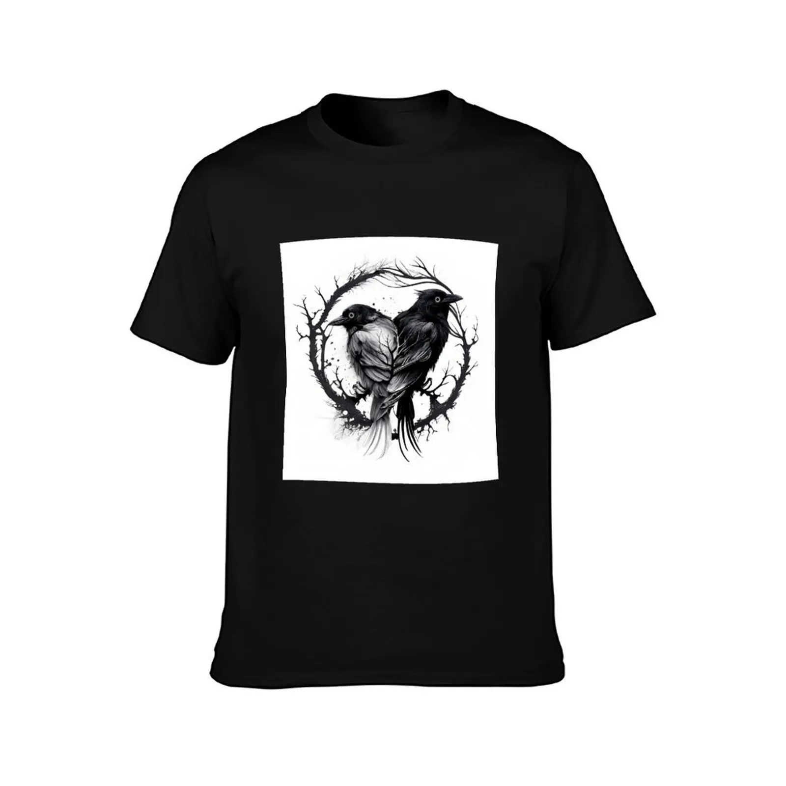 Huginn & Muninn T-Shirt anime graphics shirts men graphic