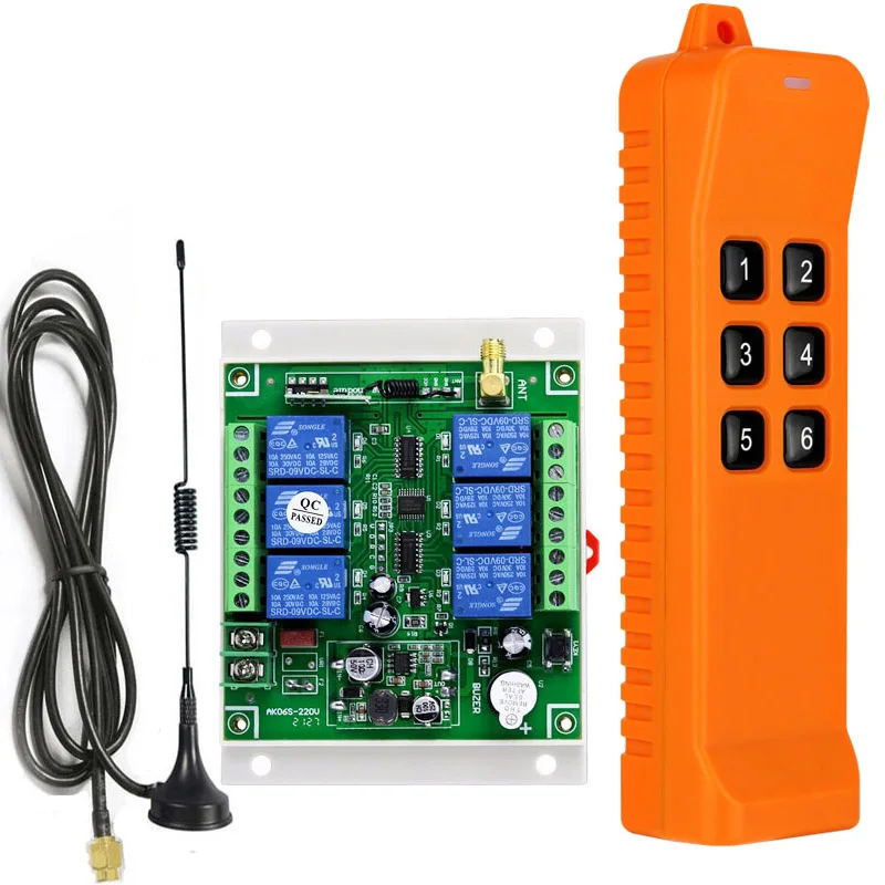 

3000M Universal DC12V 24V 36V RF Wireless Remote Control Switch transmitter 868mhz Industrial relay power lighting