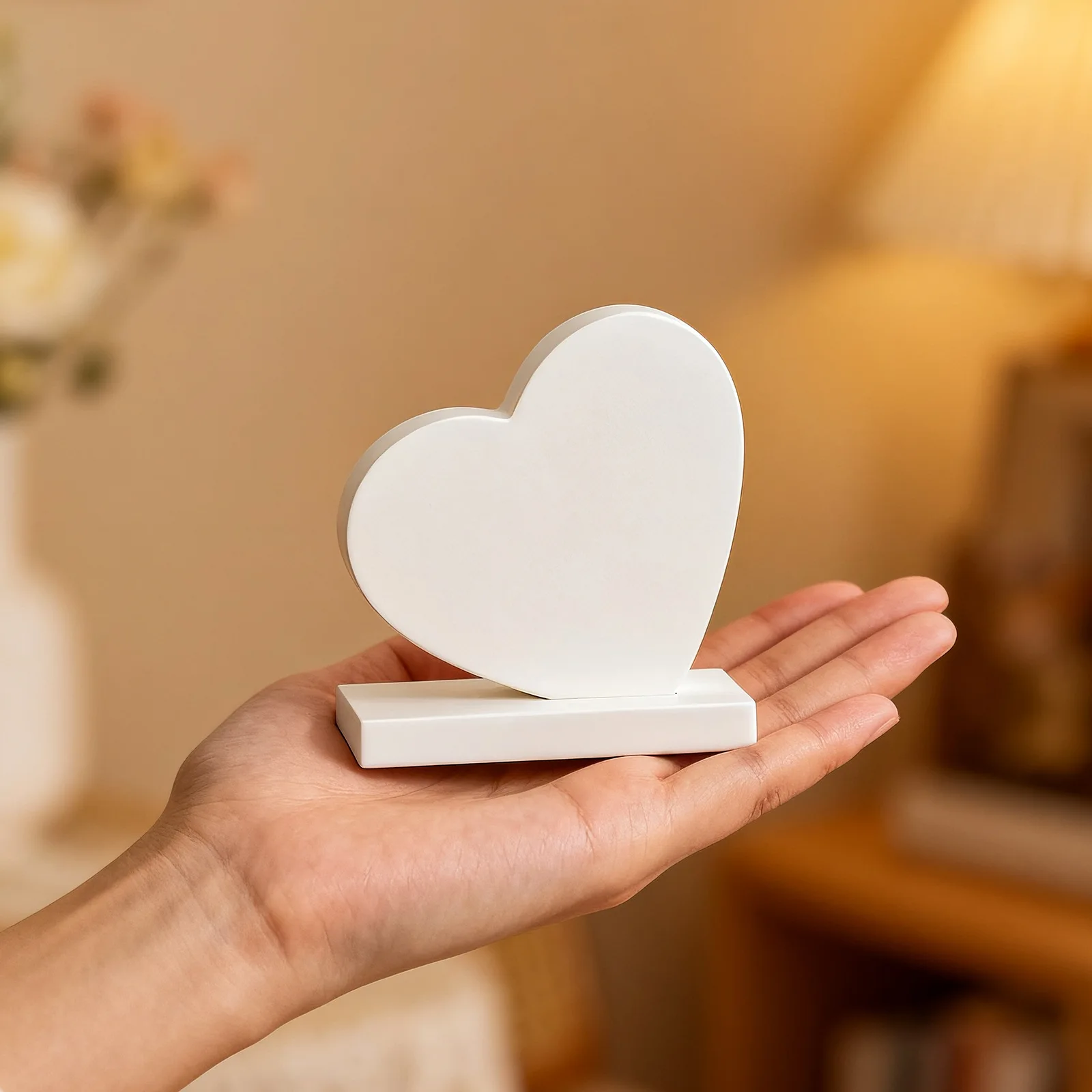 Heart-Shaped Photo Frame Socket Plaster Decorative Piece DIY Drip Resin Mould Hand-Painted Dried Flower Ornaments Silicone Mold