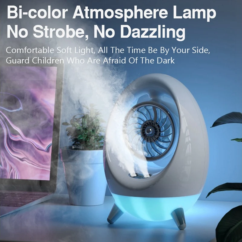 Portable Air Conditioner Air Cooler Fan Humidifier Spray Desktop Fan 2000Mah USB Fan For Office Home Camping Travel