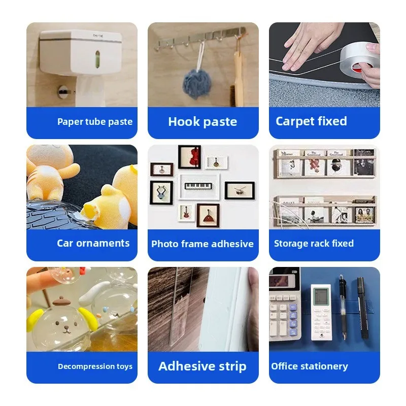 1/2/3PCS Secretless อะคริลิคกาวสองหน้าความหนืดสูง NANO เทปกันน้ําโปร่งใสเทปอย่างแรงคงที่ผนังรถ