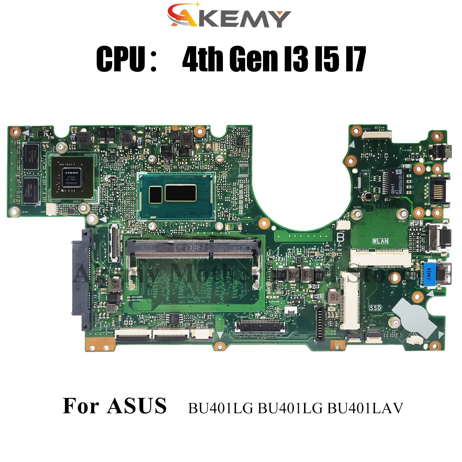 

BU401LG Материнская плата для ноутбука ASUS ExpertBook BU401LG BU401L BU401LAV Материнская плата для ноутбука с процессором I3 I5 I7 100% tests OK stk