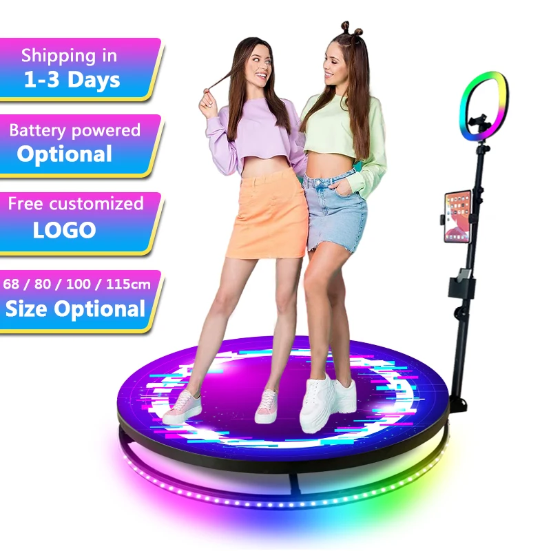 

Hot Selling 360 Photo Booth Round Degree Party Video Camera Carrying Bag Stand Up Led Lights For Anti Shake Photo Booth 360