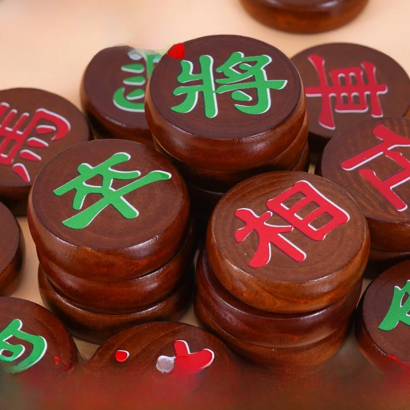 

Большой шахматный набор из дерева цвета палисандра, толстые фигуры из высококачественной имитации палисандра, премиальный подарок для пожилых людей