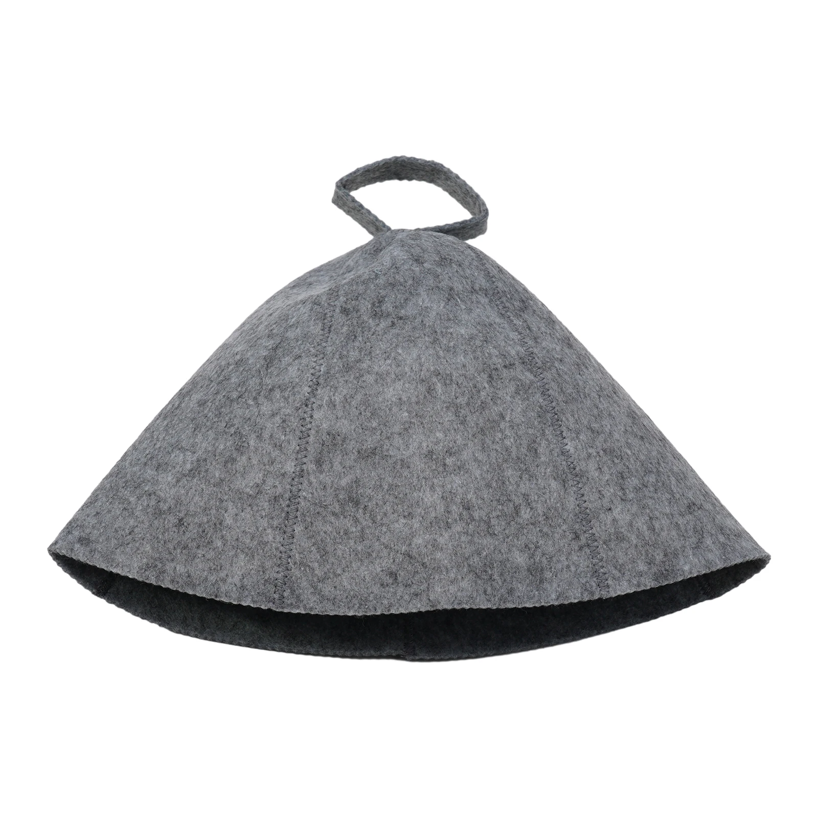 Wool Cap Sauna Hat Felt Foldable Grey Porosity Soft Solid Spa Bath With Hanging Loop 1pcs 27.6*9.1inches Brand New