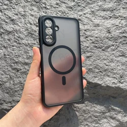 Hard Case for Samsung Galaxy A56 A16 A36 A55 A15 A05S A17 A26 5G Case with Magnetic Wireless Charger Sticker