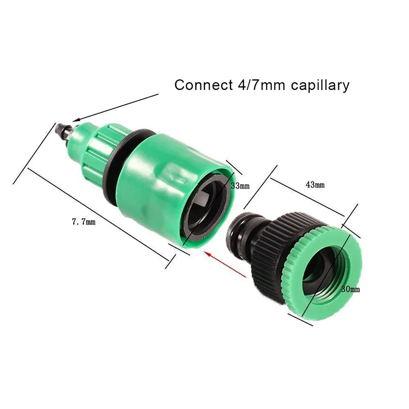 Greenhouse Drip Irrigation Watering Kit System 1/4''Automatic Garden Self Water Flower Lawn Adjustable Dripper Atomize