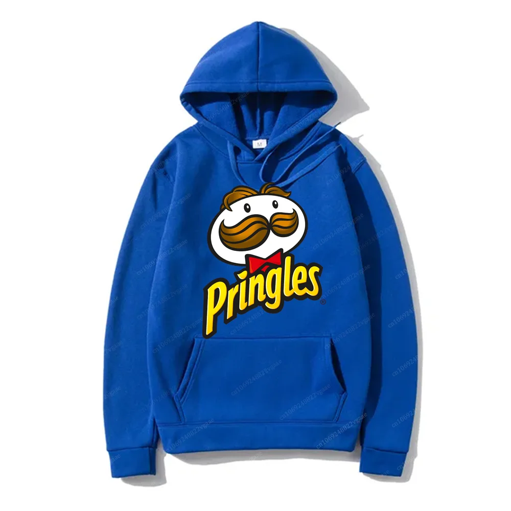 Pringles Potato Chip Print Funny Brand Hoodie Autumn Winter Sweatshirts Coats Pullover Fleece Sweater Brand Clothes Hip Hop