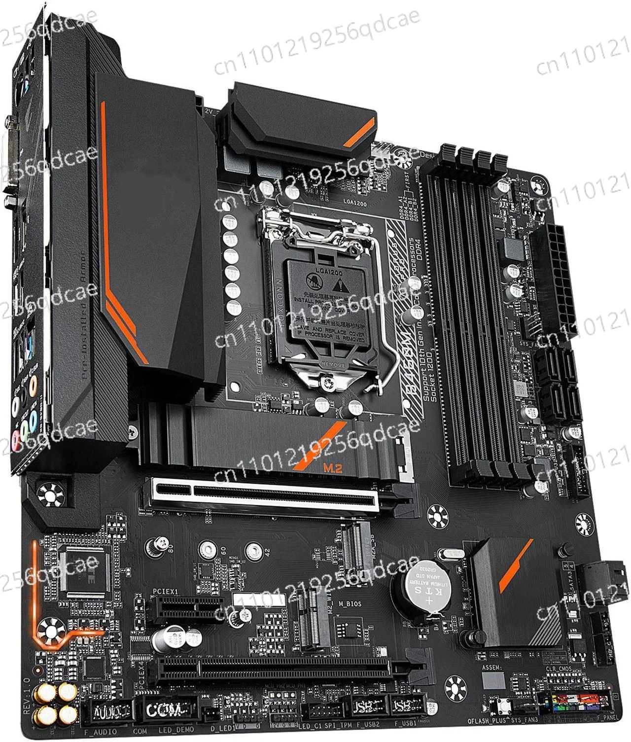 The computer motherboard B460M 4xDDR4 LGA 1200 supports the 10th processor gaming motherboard B460