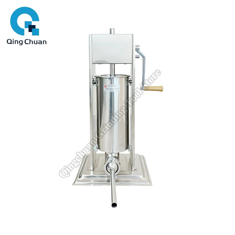 Sausage Stuffer Sausage Filler Stuffer Vertical Homemade Bacon Meat Hand-Crank Commercial Stainless Steel Sausage Maker