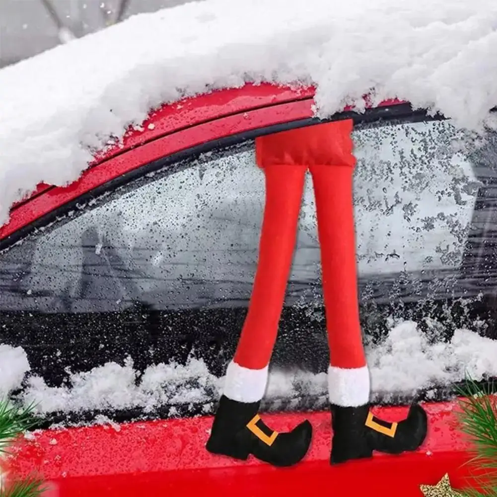 Weihnachten Gestreifte Rote Elf Bein Hängen Baum Ornament Weihnachten Elf Fuß Clip Bein Dekoration Auto Tür Hängen Elf Bein Dekoration