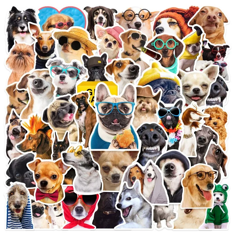 10/25/50pcs Lovely Dogs Stickers Animals Graffiti for For Phone Laptop Guitar Helmet Travel Luggage Skateboard Car DIY Toy