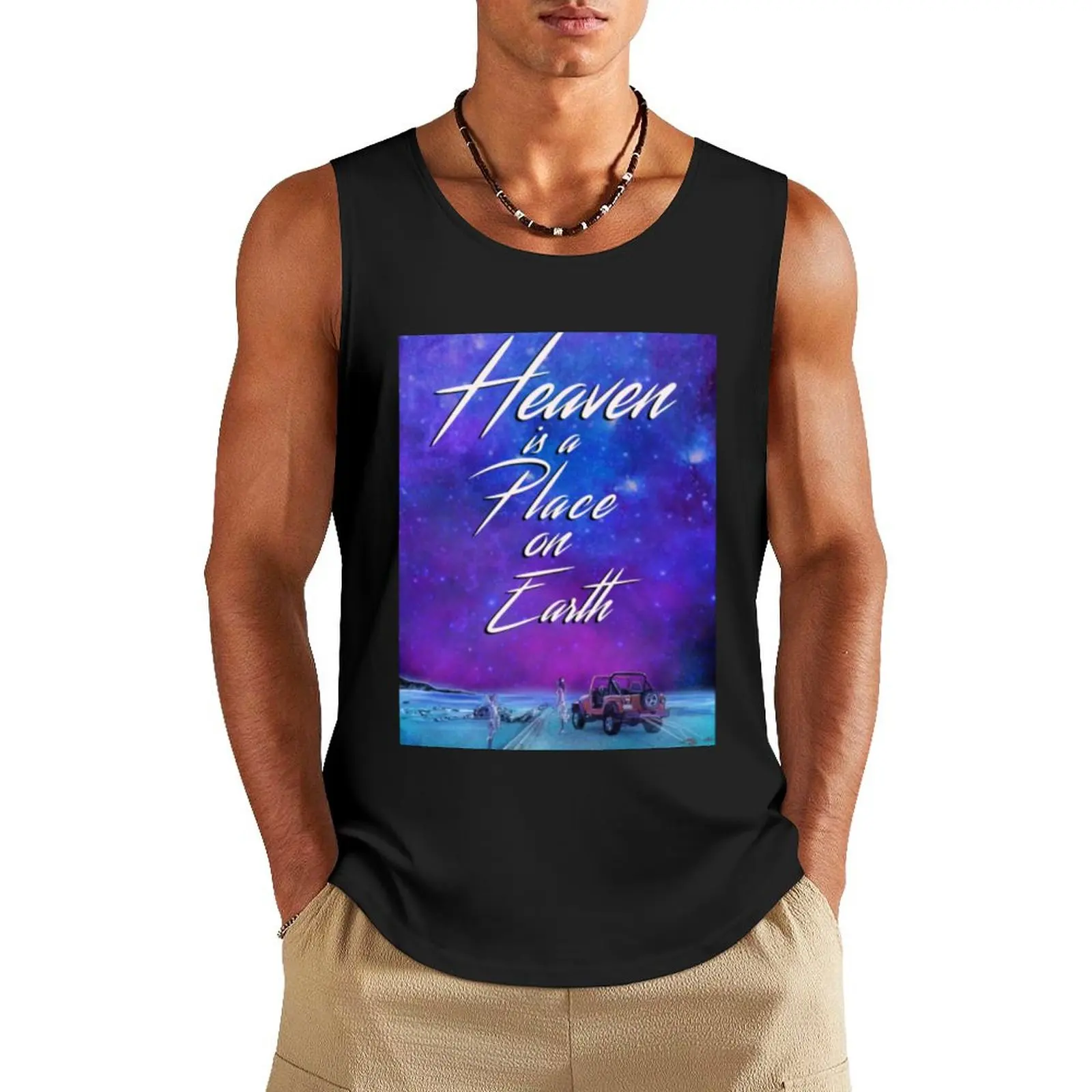 San Junipero San Junipero, Heaven is a Place on Tank Top gym accessories man Bodybuilding clothing man