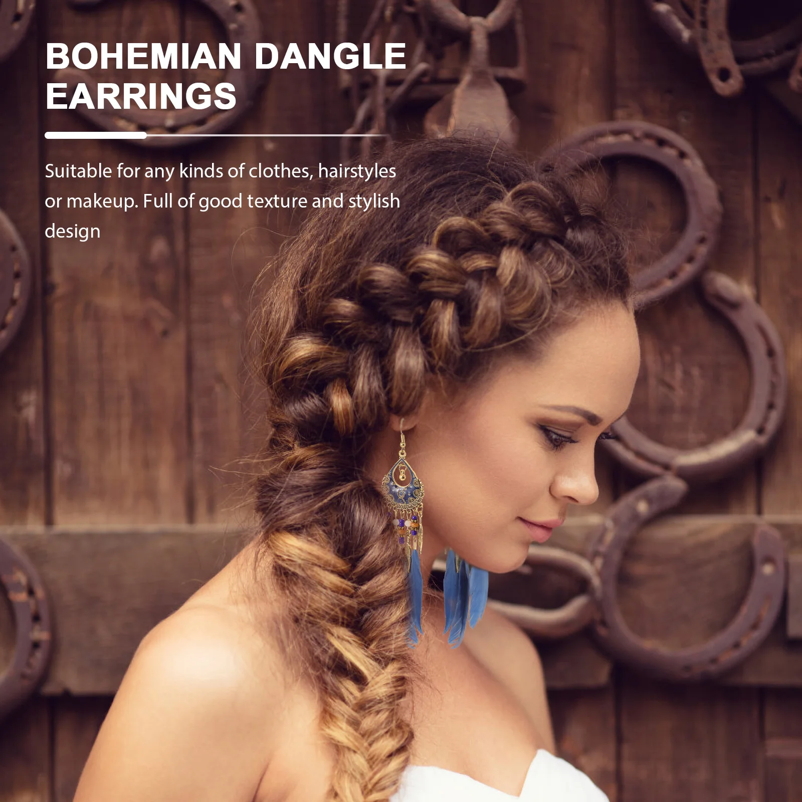 

Colorful Alloy Dangle Earrings for Women Bohemian Style Lightweight Portable Party Accessories Birthday Gifts