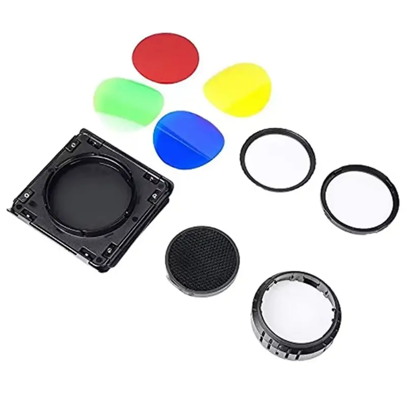 

Сетка-сеткашка ABKI и набор из 4 цветных фильтров для вспышки Godox AD300PRO - Комплект аксессуаров для барндуров Godox BD-10