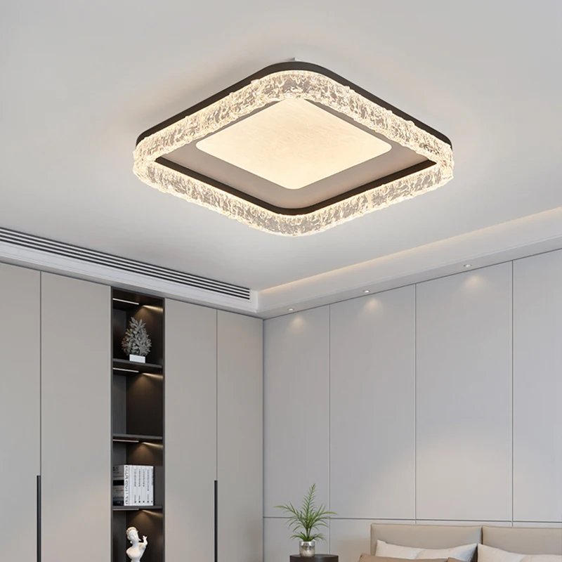 Luxury Bedroom LED Ceiling Lamp Italian Modern Minimalist Ice Crack Living Room Ceiling Lamp Home Indoor Lighting Decor Lamps