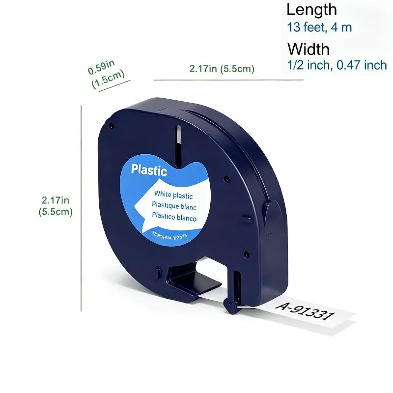 Compatible Dymo LT Label Tapes Clear Print Multi Color For Home Office Inventory Sorting Fits LT200 LT100H LT100T LT2000