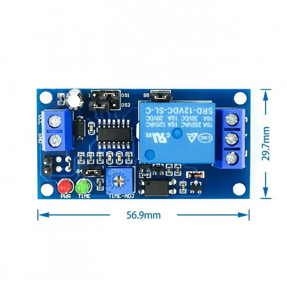 12V DC Delay Adjustable Timer Relay  Delay Turn Off Switch Module Anti-power-down Protection Module Electrical Equipment Supplie