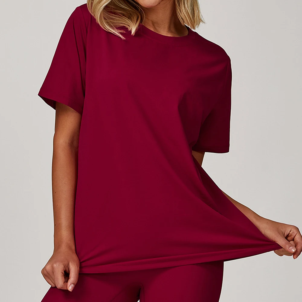 

Women Sports T Shirt Yoga Short Sleeve Running Round Neck Breathable Stretchy Yoga Shirts Slim Fitness Gym Top Push Up Crop Top