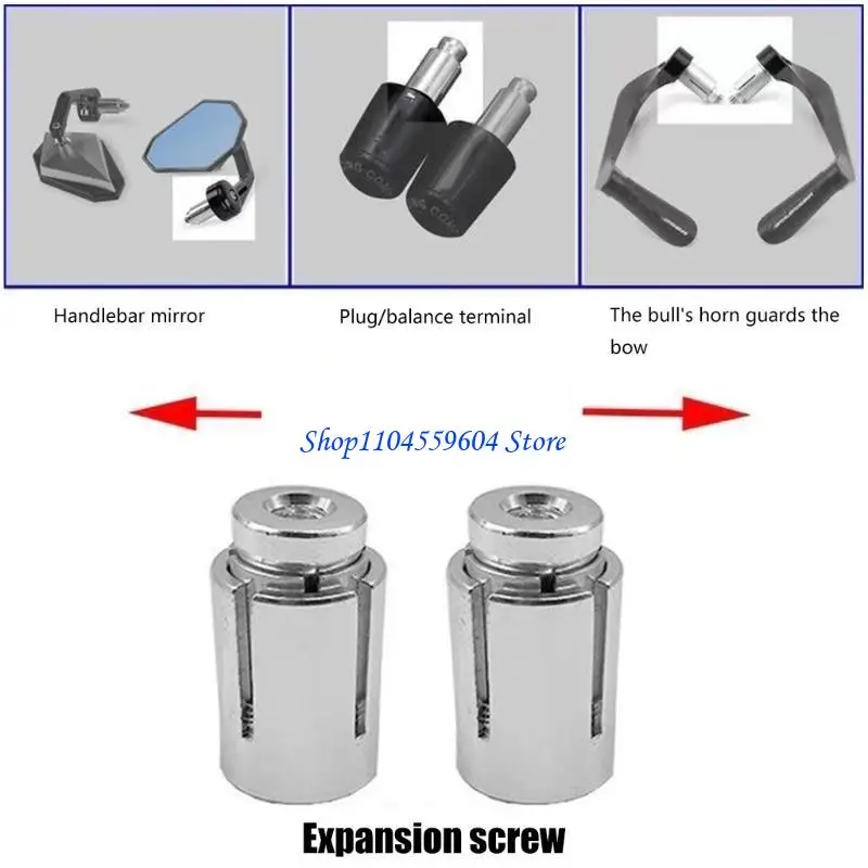 

12QM Universally 13-19mm Expansion Screw Metal Handguard Handlebar Motorcycle Bolt End Plugs Screw Accessory