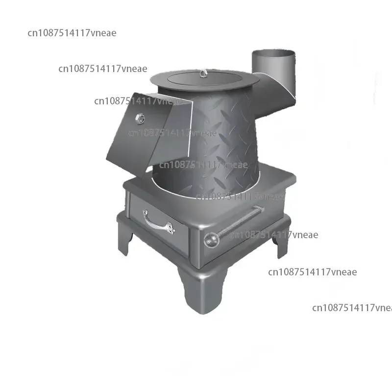 Indoor Household Wood Burning Stove Cast Iron Freestanding Cooking Heating Wood Coal Multi Fuel Smokeless Kitchen Hot Plate