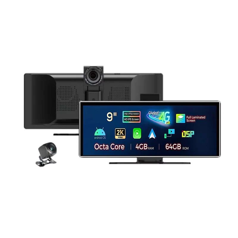 

Portable 9 Inch CarPlay Screen Universal Linux OS Multimedia Player GPS Navigation For Bluetooth DVD TV MP3/CD Player Reversing