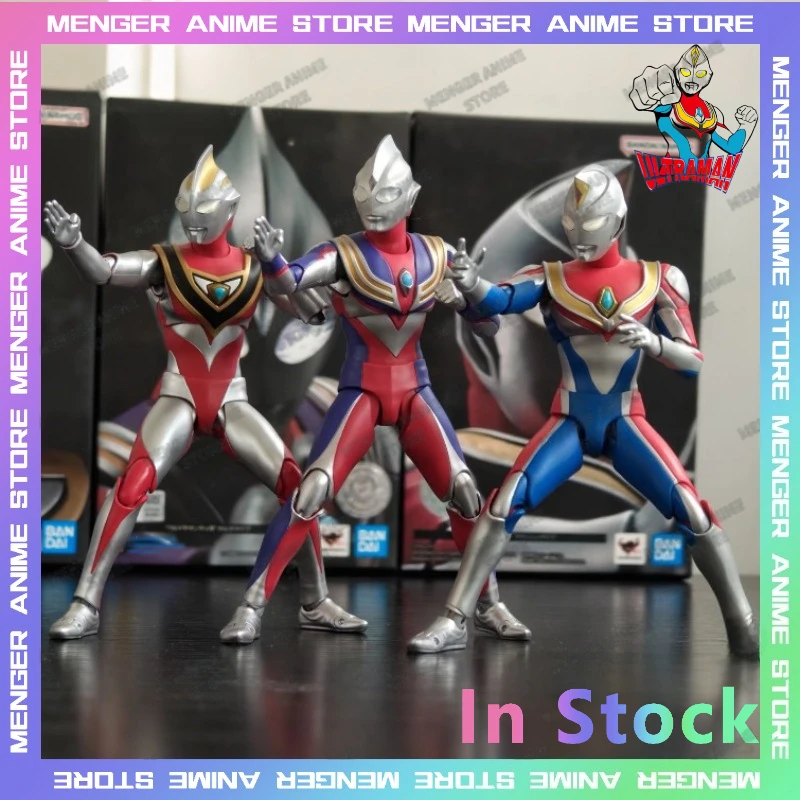 

Bandai S.H.Figuarts Shinkocchou Seihou Ultraman Series Tiga Dyna Gaia Glitter Type Articulated Poseable Action Figure Model Gift