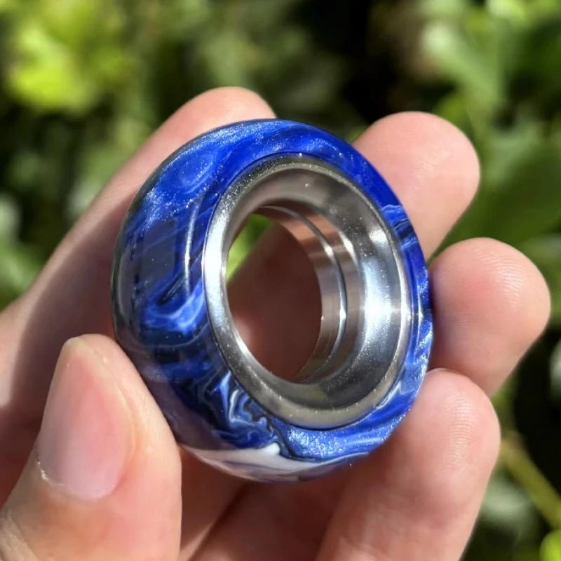 Cursore meccanico Paragrafo Anello Spinta magnetica Moneta EDC Alleviare lo stress Riducendo giocattoli sensoriali Agitarsi Adulti Anti ansia