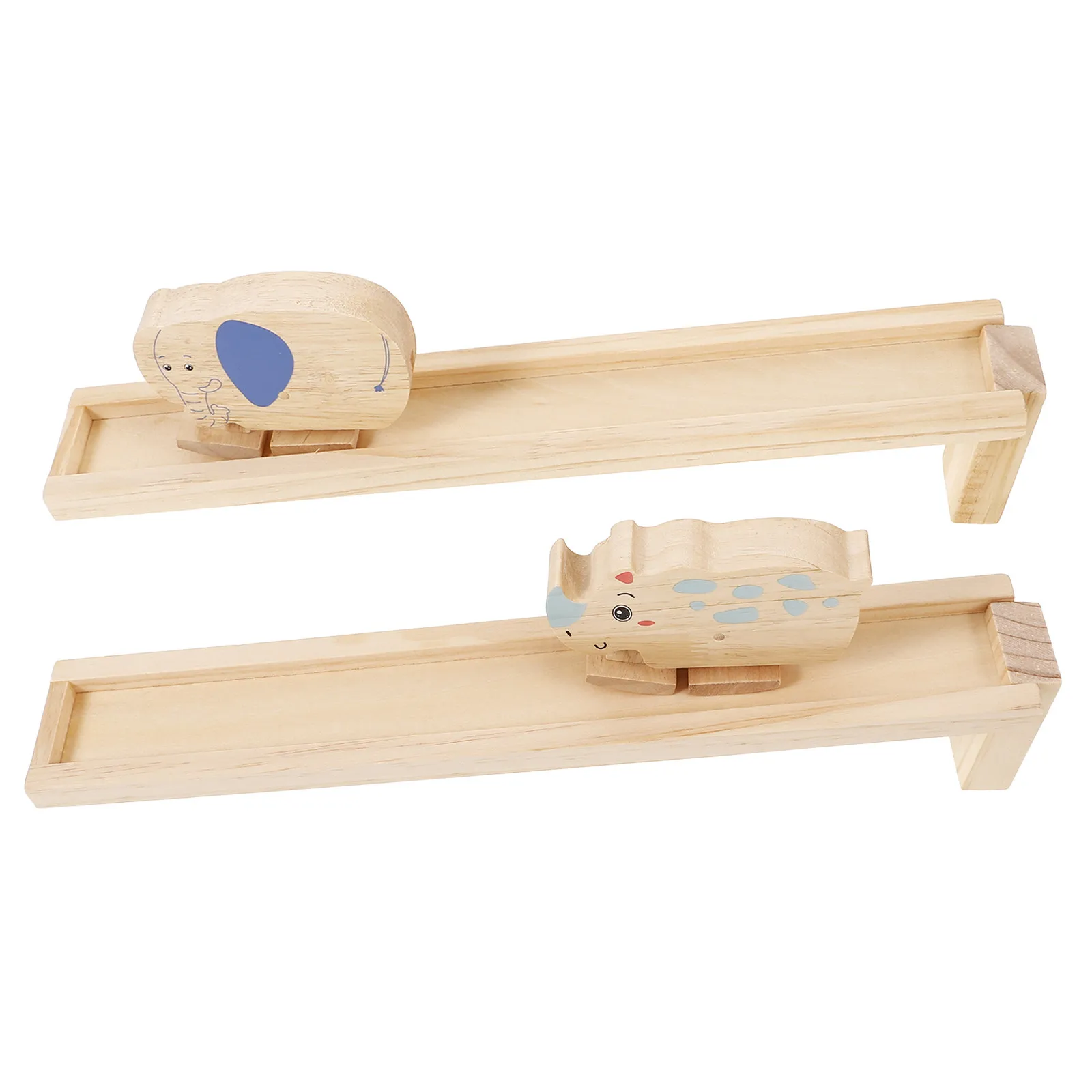 

1Set Wooden Animal Inertia Educational Cartoon Funny Inertia Plaything Kids Household Interactive Plaything Educational Toy