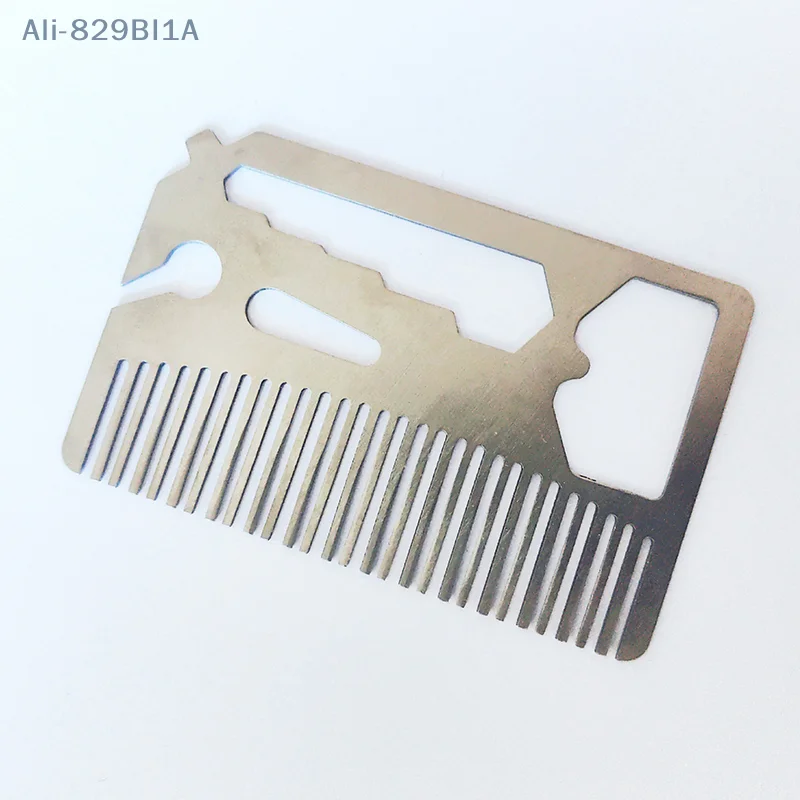 Multi-tool Card, Stainless Steel Comb, New Creative Hairdressing Comb, Beard Comb