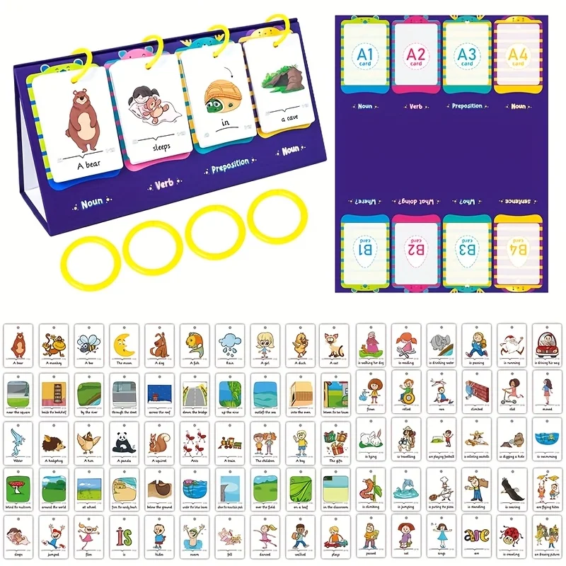 280PCS educational learning tools, interactive cartoon educational cards, classroom educational toys