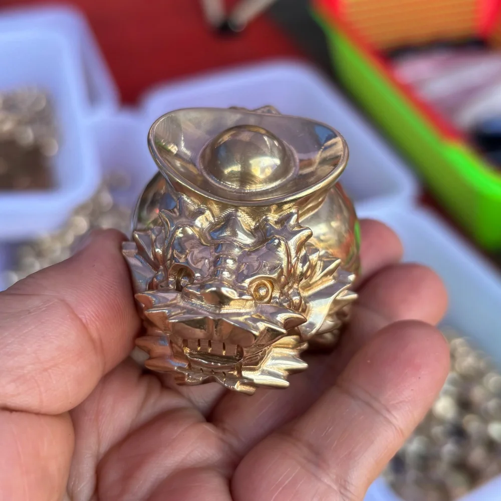 1PCS Natural Copper Pyrite Pixiu Dragon Turtle Carving Polished Reiki Healing Feng Shui Energy Room Decor Gift