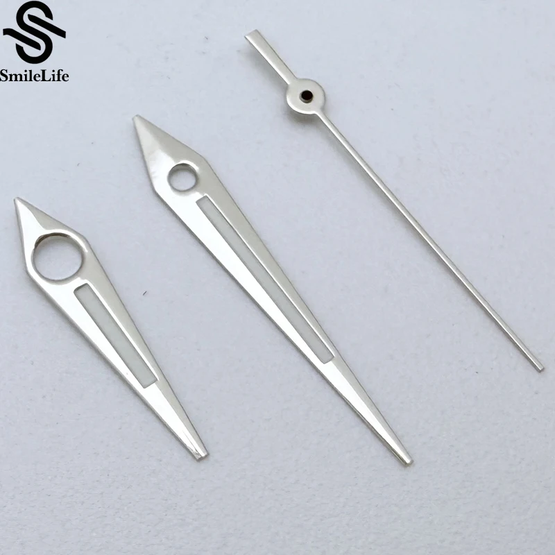 SmileLife NH35 lancette dell'orologio in argento lucido verde luminoso adatto al Giappone NH35/NH35A movimento automatico accessori per orologi meccanici