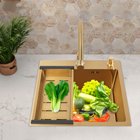 Golden Sink Corrosion-Resistant Quick Drainage Kitchen Sink for Homes/Restaurants/Cafes/Hotels/Homestays