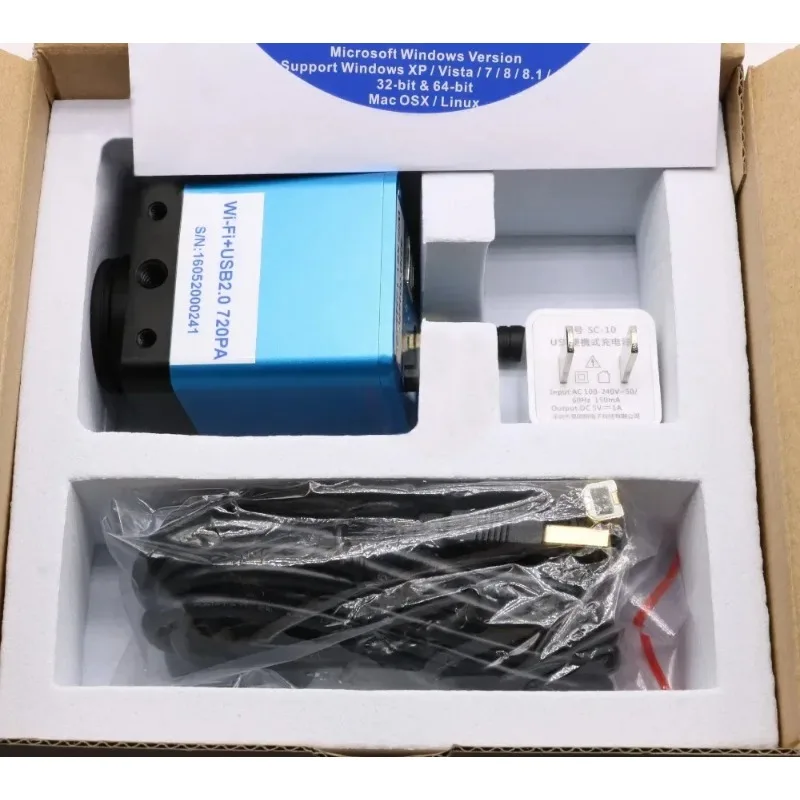 720P HD Digital Microscope Camera Microscopio High Speed CMOS C-Mount USB Interface Wireless WiFi Accesorio Telescopio Lens