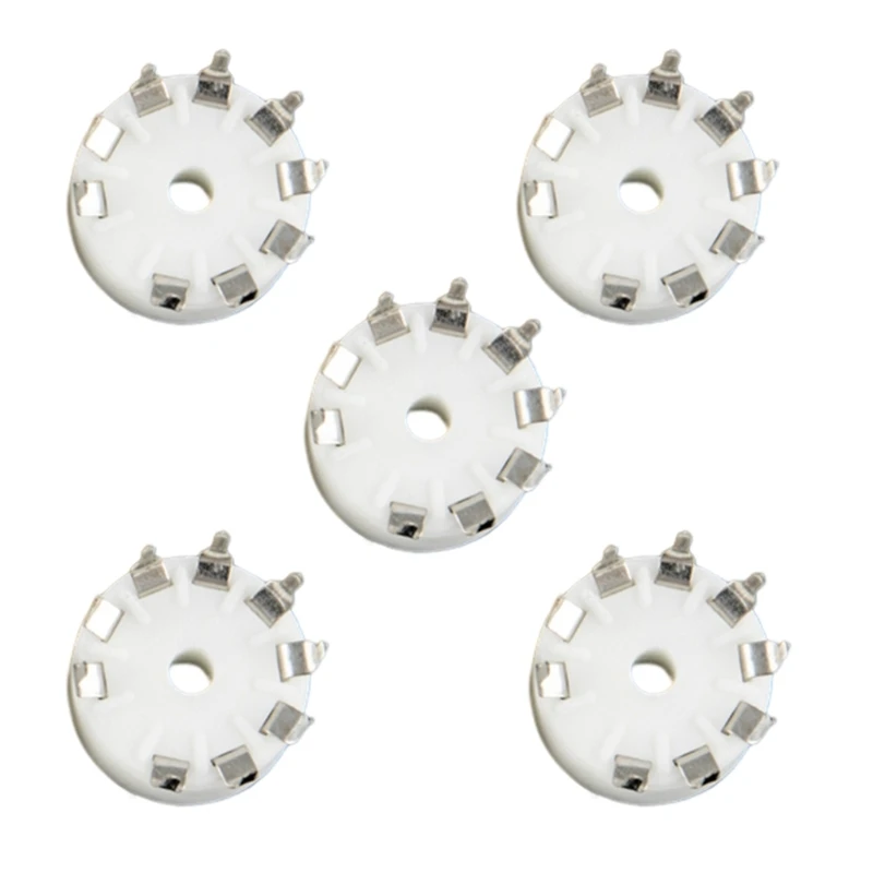 5pcs Quality B9A Ceramic 9Pin Tube Socket for Improved Sound Vacuum Tube Socket