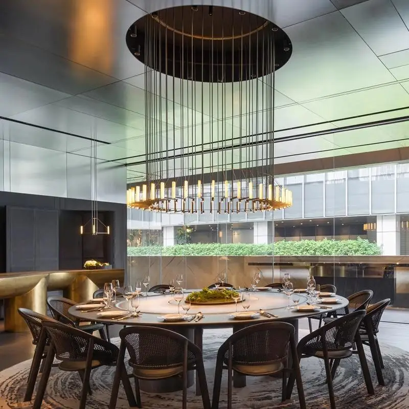 

Hotel banquet hall catering box marble chandelier designer model sales department lobby bar bar custom chandelier