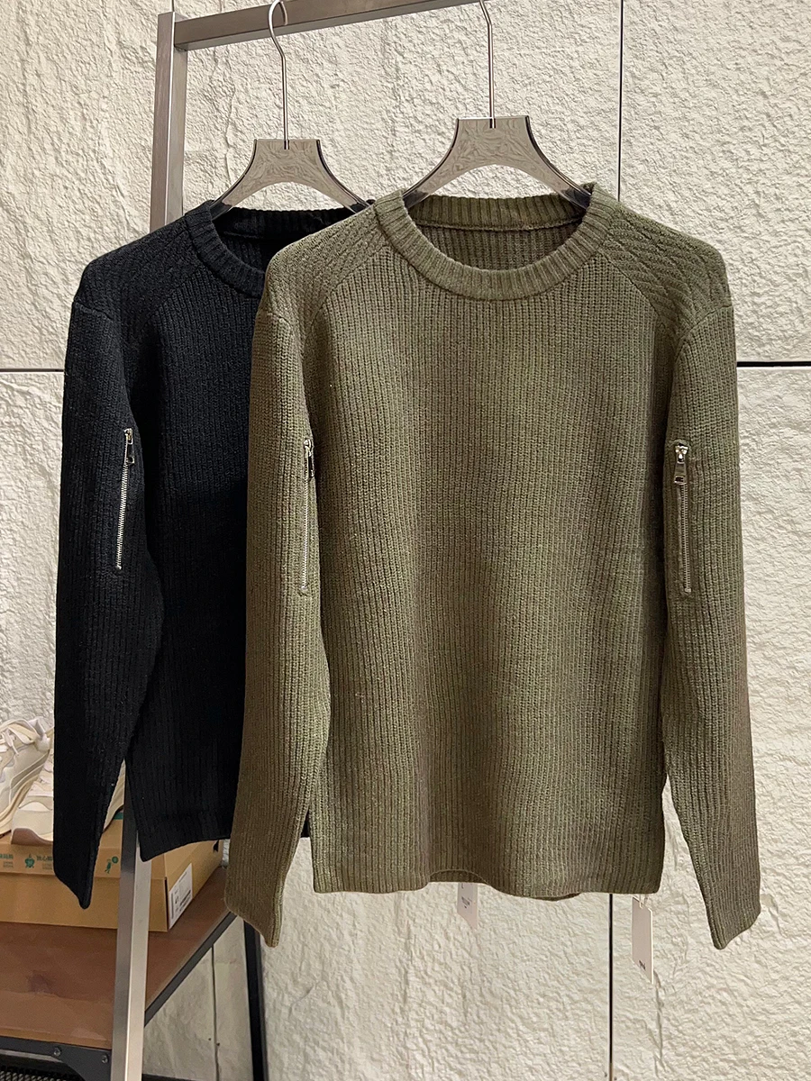 

Linen Rayon Blend Knitwear round Neck Pullover Men's Sweater Warm Skin-friendly Casual Style Winter Fashion Cityscape