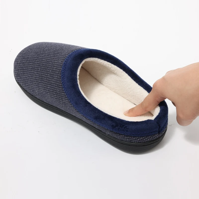 Goosecret Cotton Slippers For Men Soft Sole Comfy Memory Foam Non-Slips Slippers Indoor Plush Lined House Shoes Machine Washable