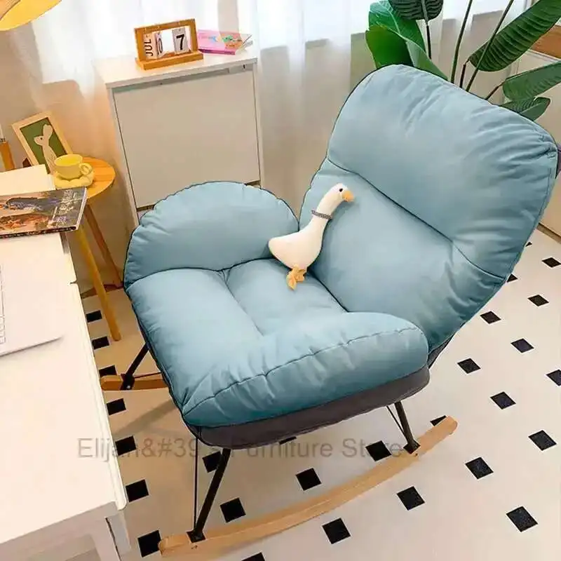 Mecedora de ocio para el hogar, sillón reclinable de lujo, mecedora minimalista, balcón, suelo individual, muebles de sala de estar Poltrona