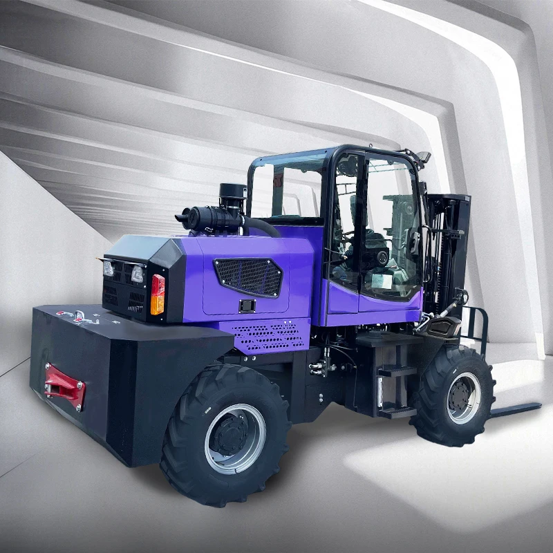 5 Ton 7 Ton 10 Ton 4x4 Rough Terrain Diesel Forklift All Terrain Forklift Truck Internal Combustion Diesel Forklift 5 Ton 7T