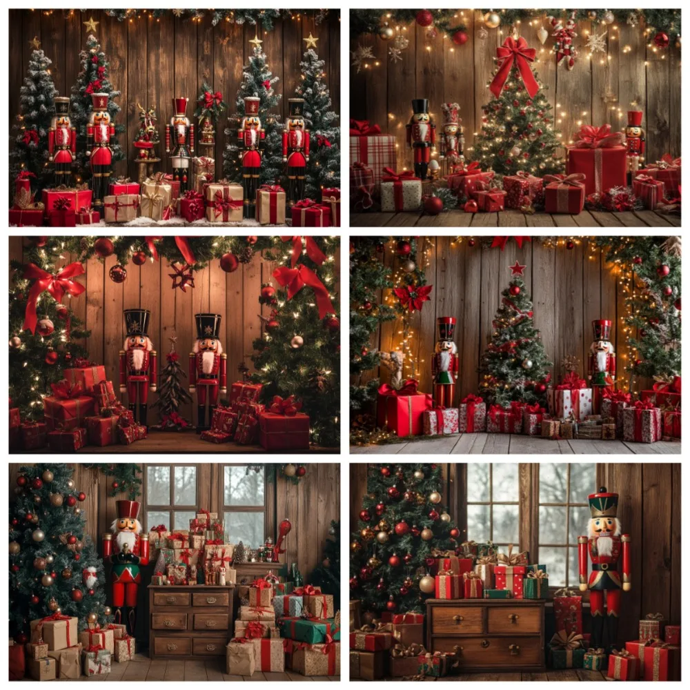 Christmas Nutcracker Kitchen Cabinet Theme Banner Background, Children's Adult Birthday Party Decoration Photography Background