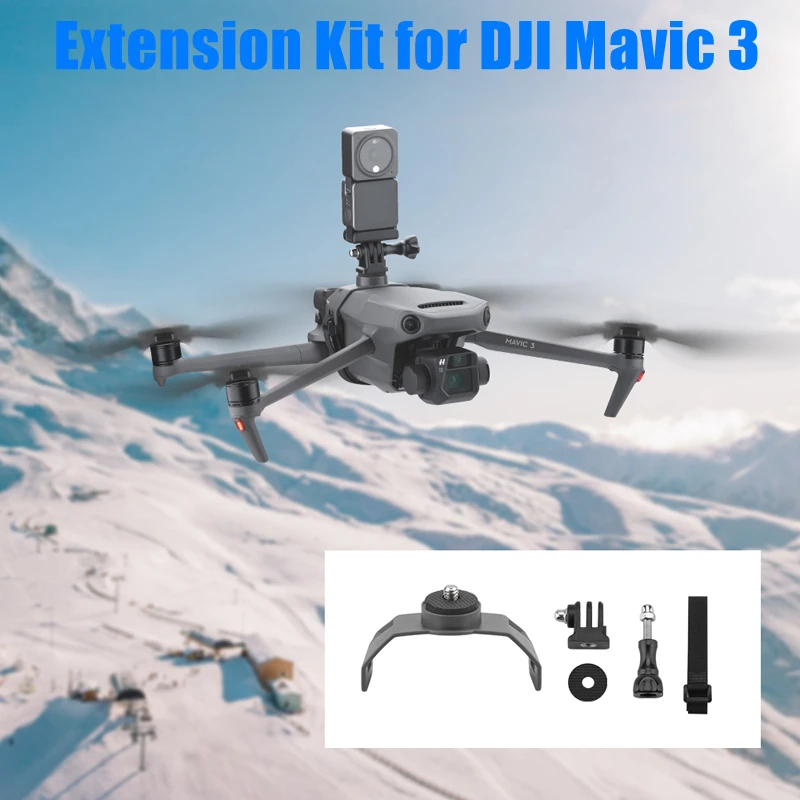 for DJI Mavic 3/3 Classic/3 Pro Top Extension Kit Drone Camera Fill Light Bracket Mount for DJI Action/Gopro/Insta360 Accessory