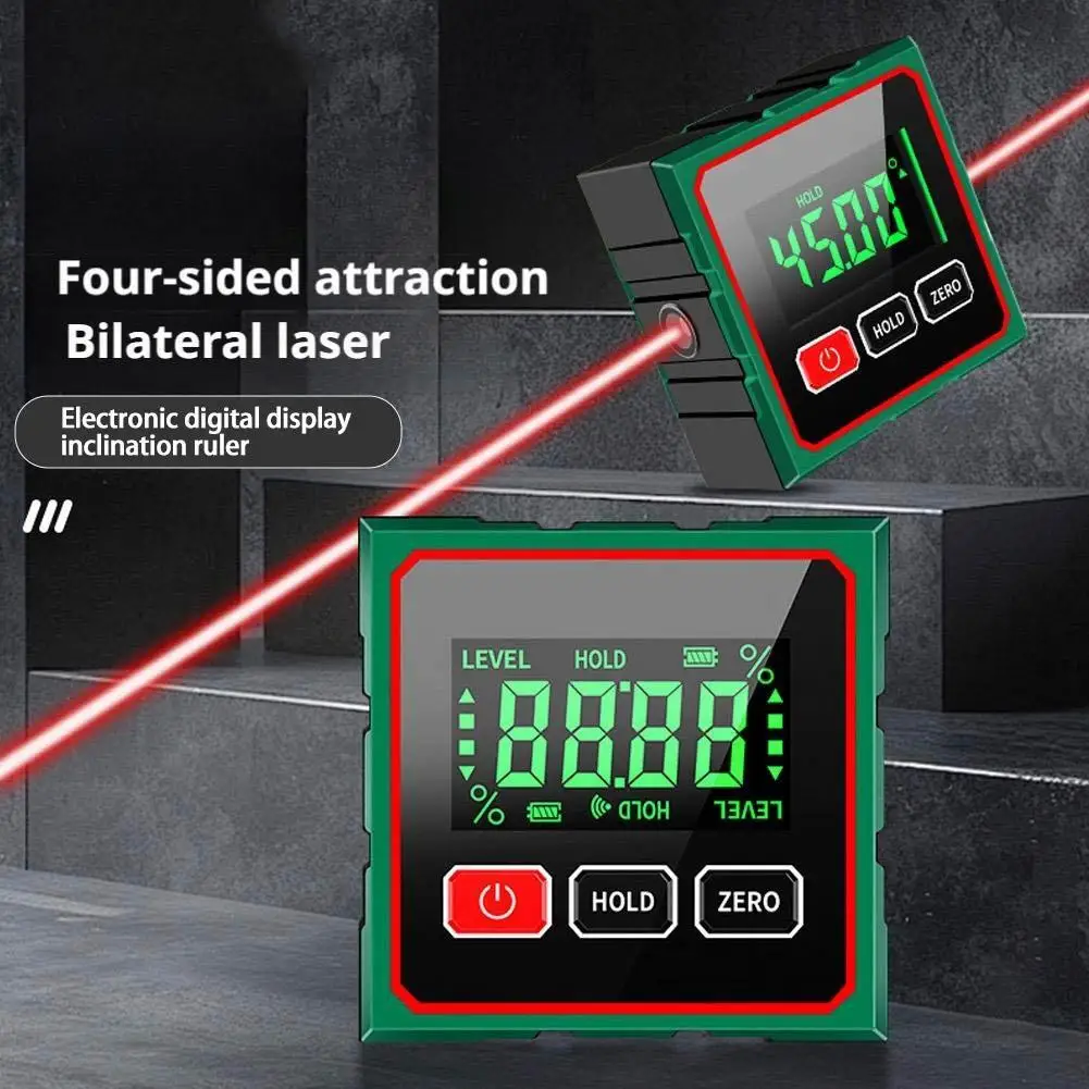 Détecteur d'angle numérique magnétique avec précision Laser, niveau électronique, outils de rénovation de la maison
