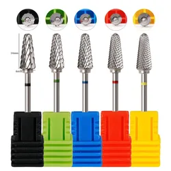 5Pcs Ø6 x 2.35mm Stainless Steel Burs 3/32 Inch Shank Cutting Burr For Rotary Tool Use for Dental Polishing Nail Drill Bits
