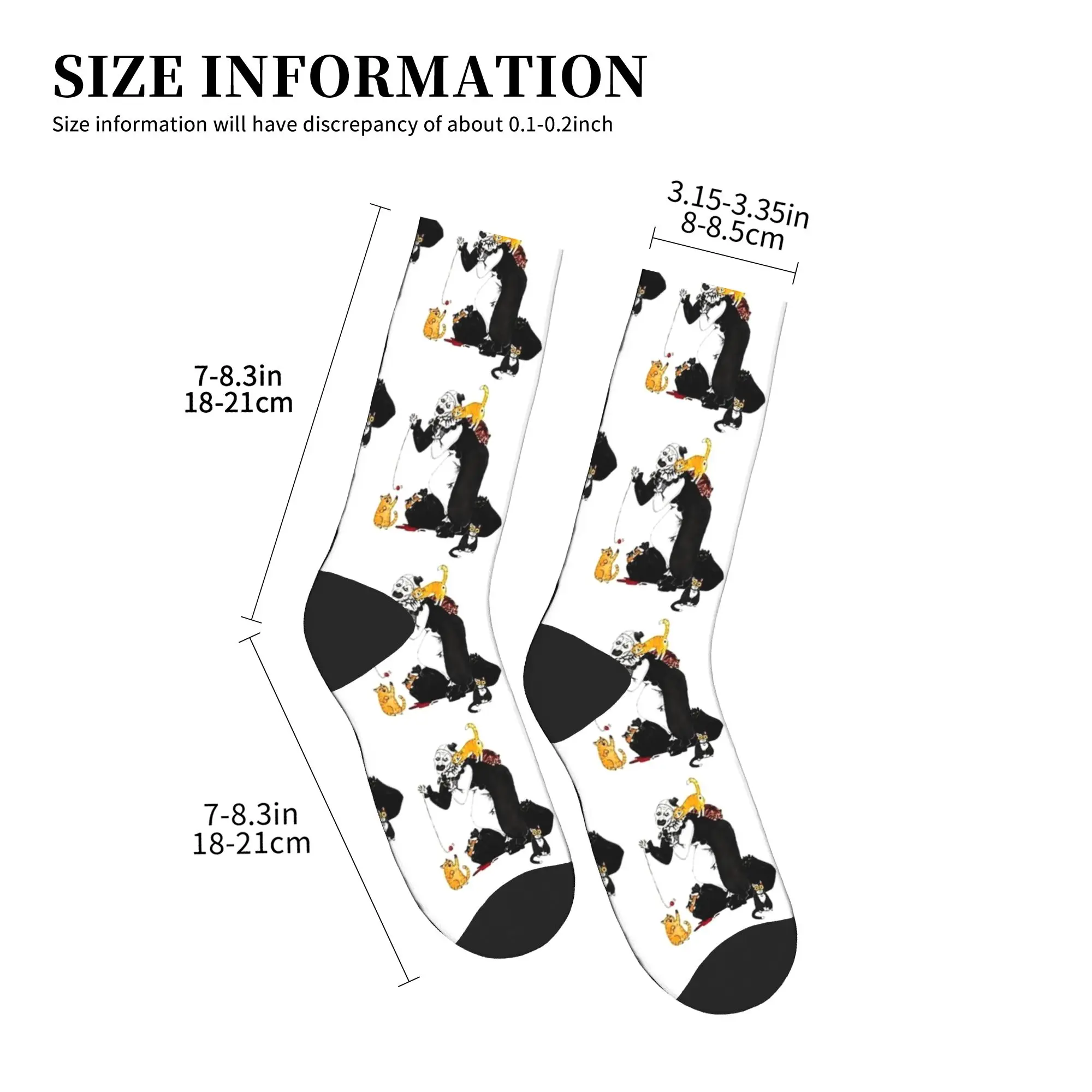 Terrifier e gatti divertenti calze di Halloween donna uomo calzini morbidi calzini moda inverno outdoor antiscivolo calzini personalizzati regalo