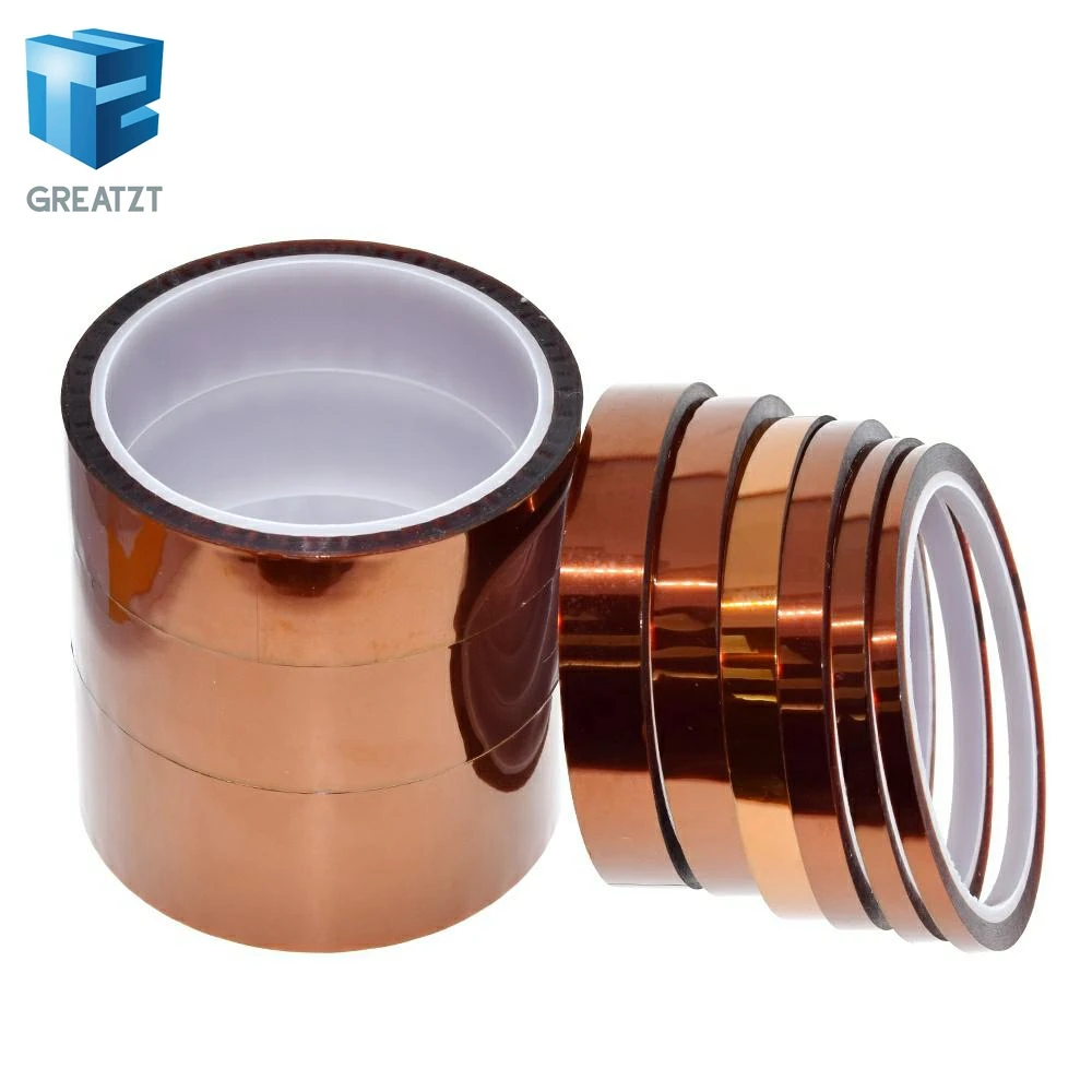 GREATZT 33meter x 5-40mm High Temperature Polyimide Tape Heat Resistant Insulation Polyimide Film Adhesive Tape 10mm