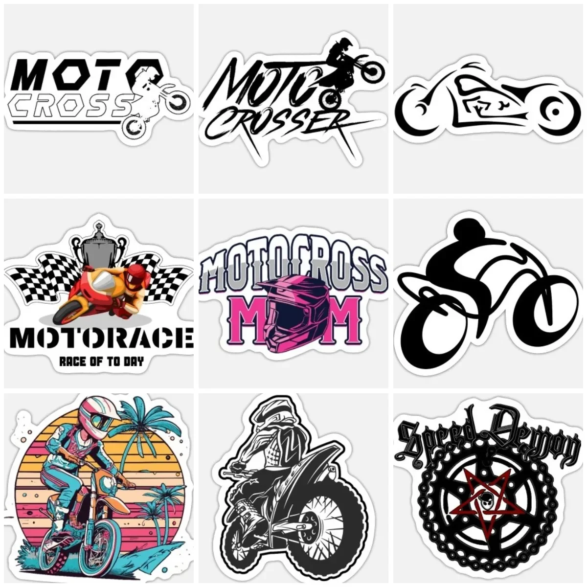 

Off-road Motorcycle Racing Creative Personalized Sticker Wall Door Bicycle Van Room Truck Car Window WaterProof Glass PVC Decal